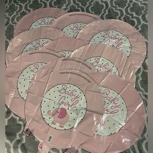Baby Girl Pink Round helium balloons, 10 count, new #2353